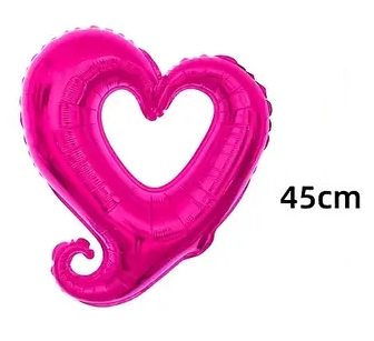 45cm Heart-Shaped Foil Balloons | Romantic & Elegant Non-Helium Party Decoration ❤️🎈