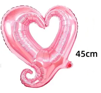 45cm Heart-Shaped Foil Balloons | Romantic & Elegant Non-Helium Party Decoration ❤️🎈