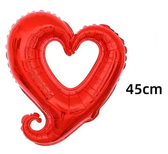 45cm Heart-Shaped Foil Balloons | Romantic & Elegant Non-Helium Party Decoration ❤️🎈