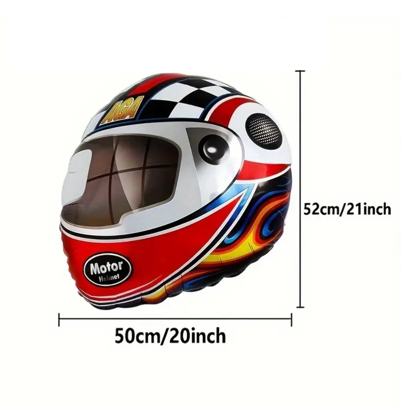 21-Inch Racing Helmet Foil Balloon | High-Speed Party Decor for Racing & Motorsport Themes 🏁🪖🎈