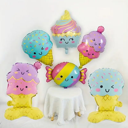 Ice Cream Self-Standing Foil Balloons | Sweet & Fun Party Decoration 🍦🎈