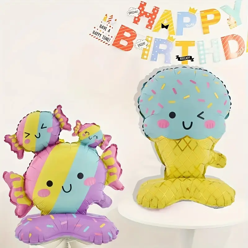 Ice Cream Self-Standing Foil Balloons | Sweet & Fun Party Decoration 🍦🎈
