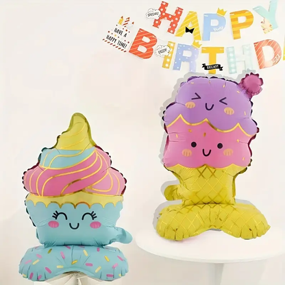 Ice Cream Self-Standing Foil Balloons | Sweet & Fun Party Decoration 🍦🎈