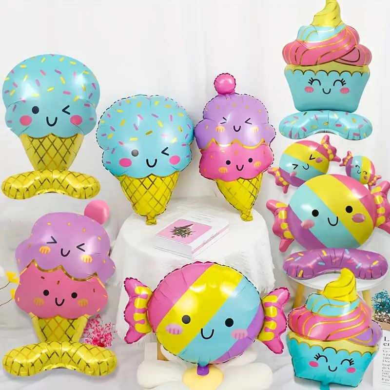 Ice Cream Self-Standing Foil Balloons | Sweet & Fun Party Decoration 🍦🎈