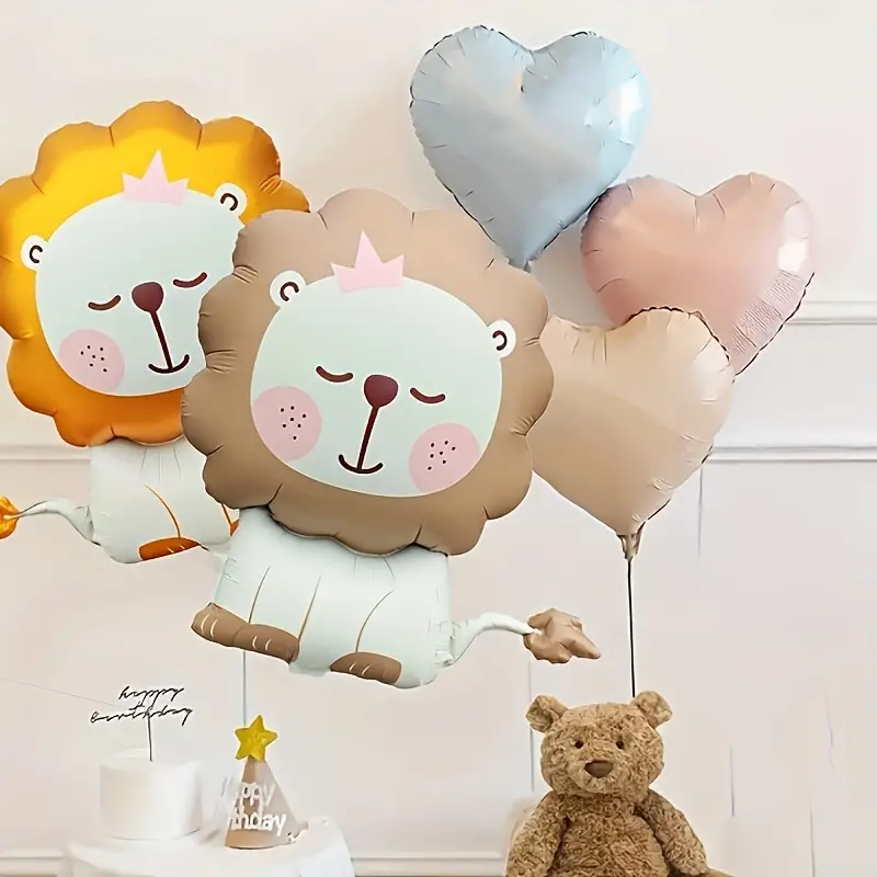 Lion Foil Balloon – 75.5cm | Jungle & Safari Party Decoration 🦁🎈