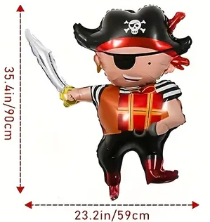 Pirate Foil Balloon | Party Decoration for Pirate Birthday & Adventure-Themed Events