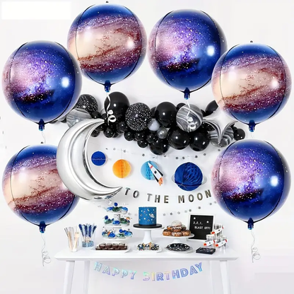Purple Planet Foil Balloon Galaxy | Space & Galaxy-Themed Party Decoration 🌍🪐🎈