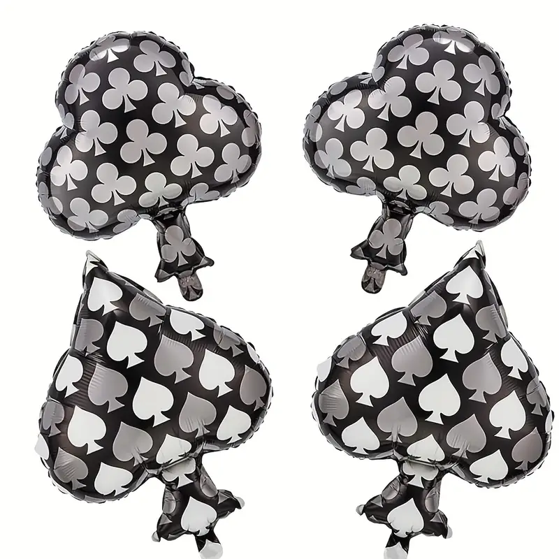 Poker Theme Balloons | Casino & Vegas Party Foil Balloon Set ♠️♥️♦️♣️🎈