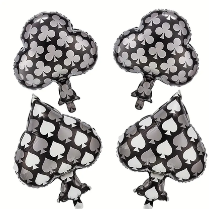 Poker Theme Balloons | Casino & Vegas Party Foil Balloon Set ♠️♥️♦️♣️🎈