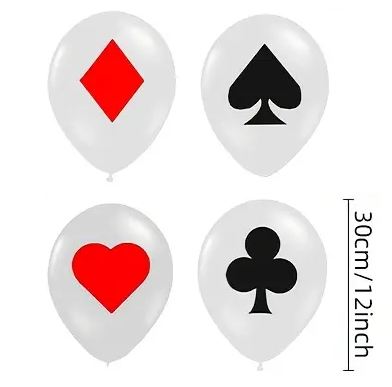 Poker Theme Balloons | Casino & Vegas Party Foil Balloon Set ♠️♥️♦️♣️🎈