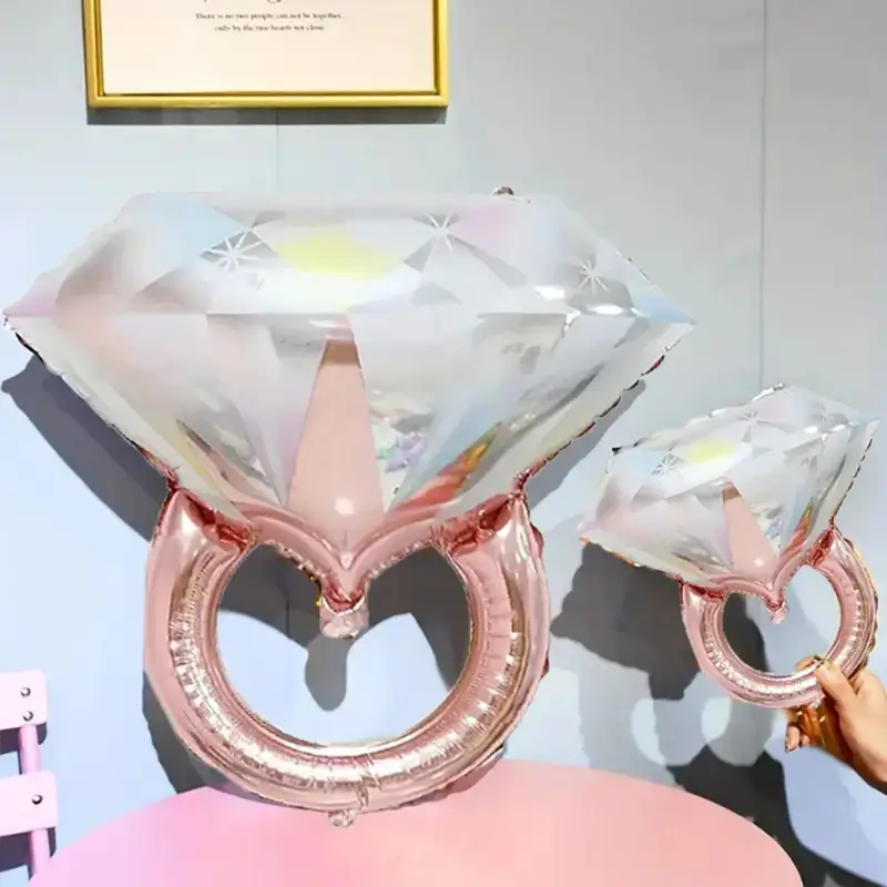 67cm Giant Diamond Ring Foil Balloon | Luxury Wedding & Engagement Party Décor 💍🎈