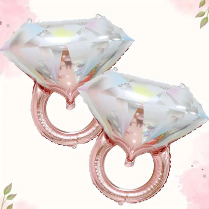 67cm Giant Diamond Ring Foil Balloon | Luxury Wedding & Engagement Party Décor 💍🎈
