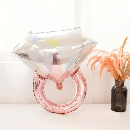 67cm Giant Diamond Ring Foil Balloon | Luxury Wedding & Engagement Party Décor 💍🎈