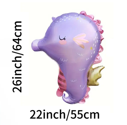 Seahorse Foil Balloon | Under the Sea & Ocean-Themed Party Decoration 🌊🐚🎈