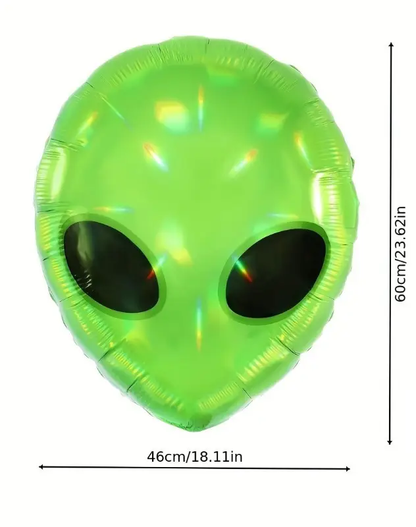 60cm Alien Head Foil Balloon | Space & Sci-Fi Party Decoration 👽🎈