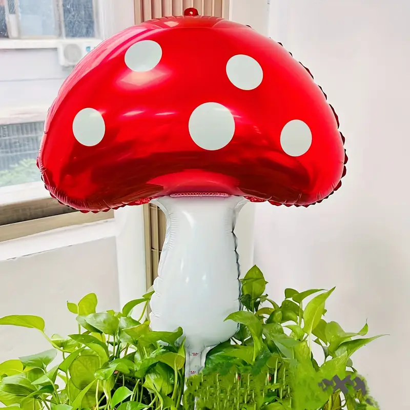 76cm Red Toadstool Foil Balloon | Enchanting Fairytale & Woodland Party Decor 🍄✨
