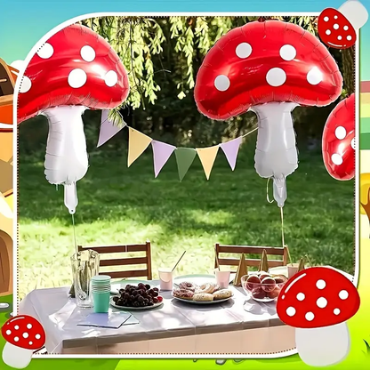 76cm Red Toadstool Foil Balloon | Enchanting Fairytale & Woodland Party Decor 🍄✨