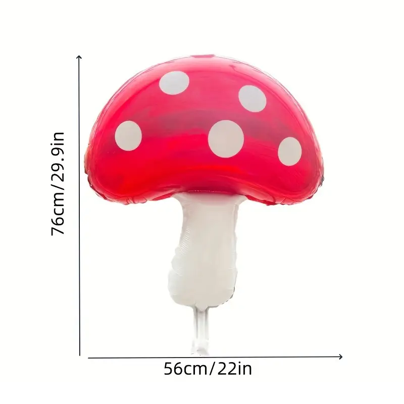 76cm Red Toadstool Foil Balloon | Enchanting Fairytale & Woodland Party Decor 🍄✨