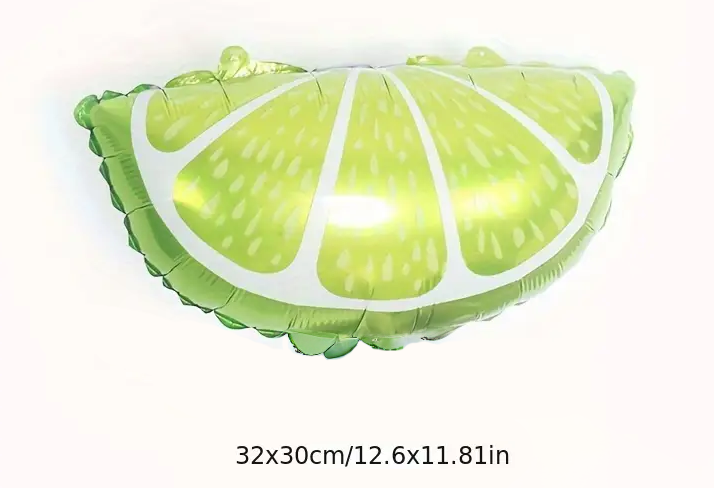 Lime Slice Foil Balloon | Tropical Party & Summer Event Decor 🍊🍋