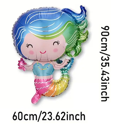 Mermaid Theme Foil Balloons | Magical Under the Sea Party Decoration 🧜‍♀️🌊🎈