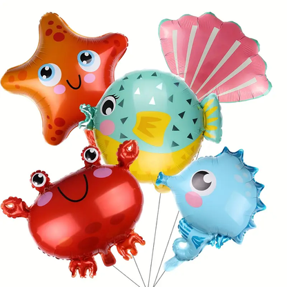 Underwater Theme Foil Balloons | Magical Ocean & Sea Life Party Decorations 🌊🐠🎈