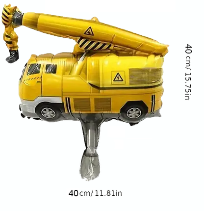 Mini Vehicle Foil Balloons | Crane Truck 🚧🎈