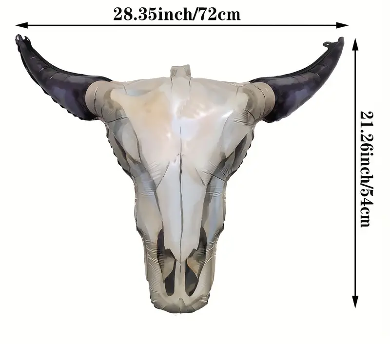 72cm Western Longhorn Foil Balloon | Cowboy & Wild West Party Decoration 🤠🐂🎈