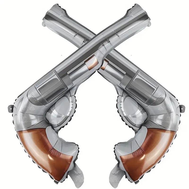 43cm Western Pistol Foil Balloon | Cowboy & Wild West Party Decoration 🔫🤠🎈