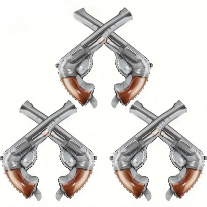 43cm Western Pistol Foil Balloon | Cowboy & Wild West Party Decoration 🔫🤠🎈