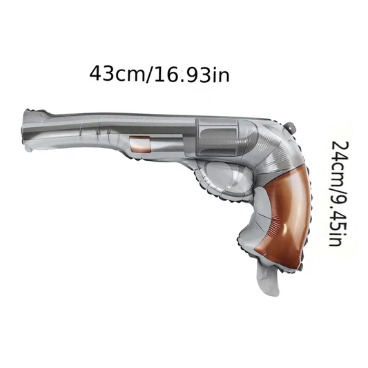 43cm Western Pistol Foil Balloon | Cowboy & Wild West Party Decoration 🔫🤠🎈
