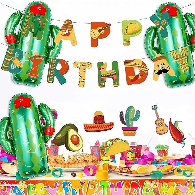 63cm Cactus Foil Balloon | Fun Western & Fiesta Party Décor 🌵🎈