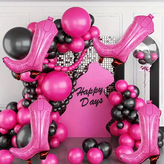 Hot Pink Cowgirl Boot Foil Balloon  | Western Party & Rodeo Theme Decor 🤠🎈