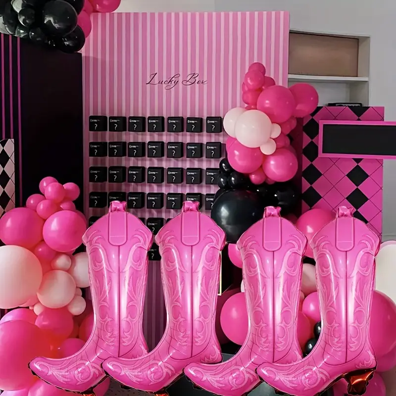 Hot Pink Cowgirl Boot Foil Balloon  | Western Party & Rodeo Theme Decor 🤠🎈