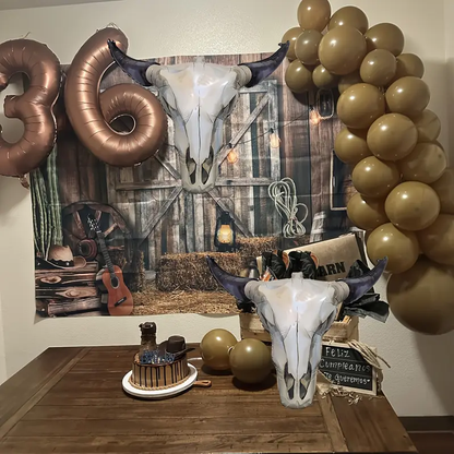 72cm Western Longhorn Foil Balloon | Cowboy & Wild West Party Decoration 🤠🐂🎈