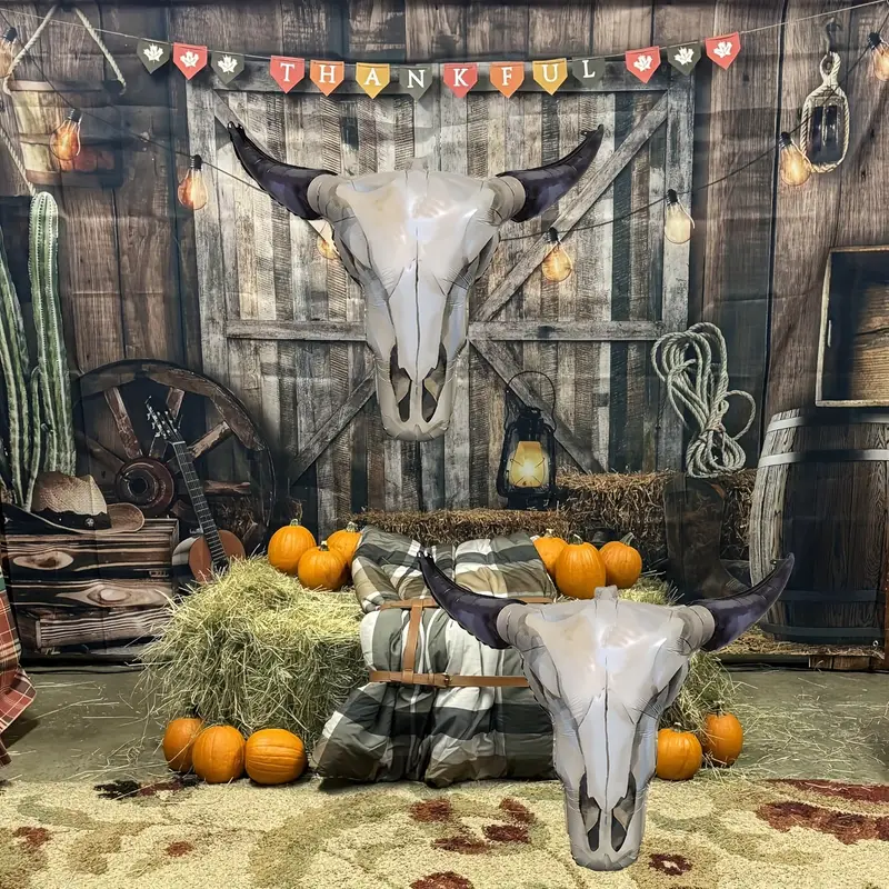 72cm Western Longhorn Foil Balloon | Cowboy & Wild West Party Decoration 🤠🐂🎈
