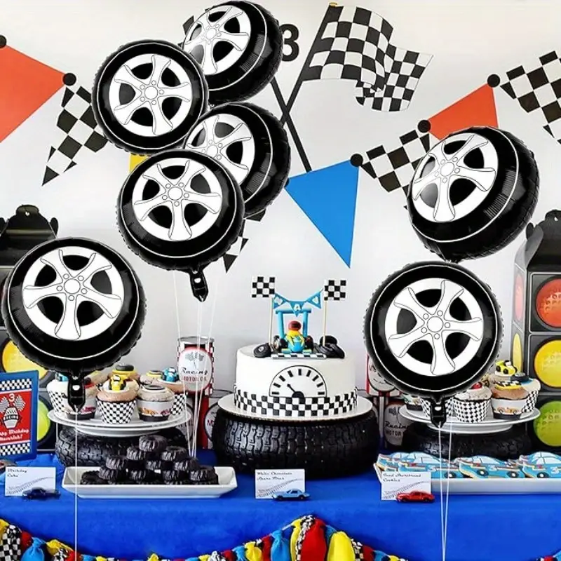 18-Inch Racing Tyre Foil Balloon | High-Speed Party Decor for Race & Car Themes 🏁🛞🎈