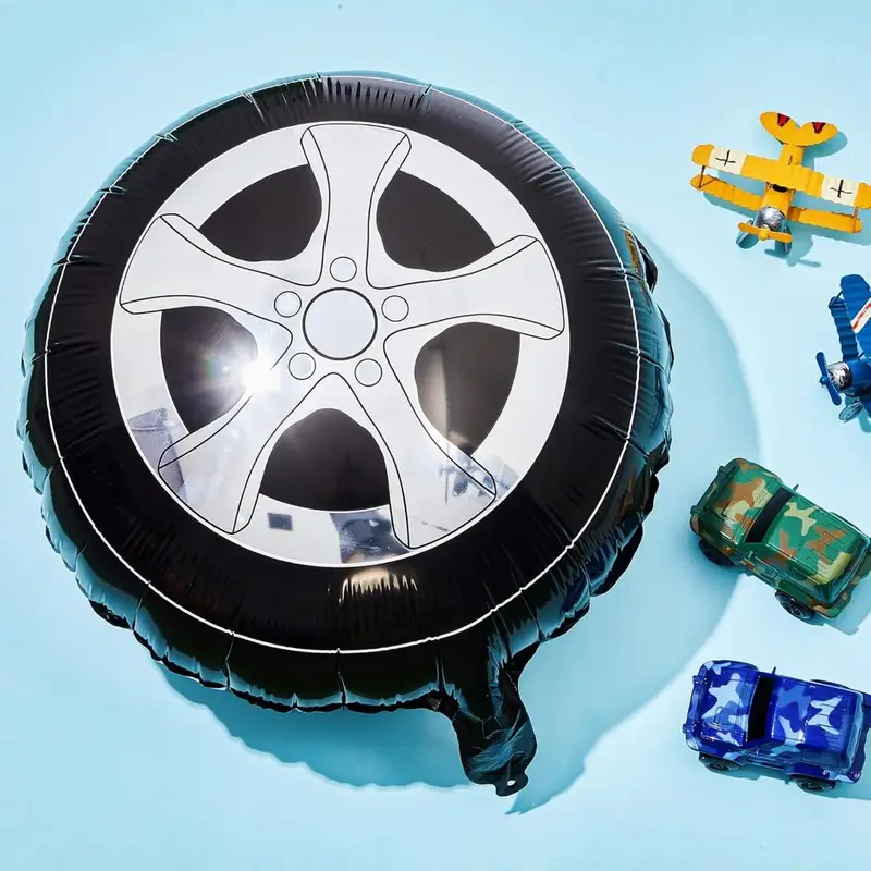18-Inch Racing Tyre Foil Balloon | High-Speed Party Decor for Race & Car Themes 🏁🛞🎈