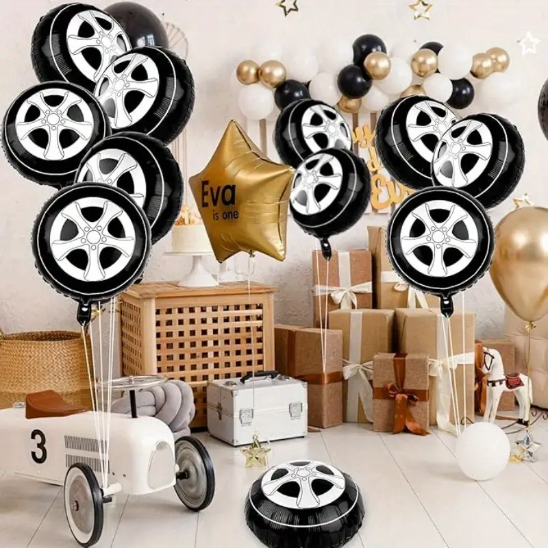 18-Inch Racing Tyre Foil Balloon | High-Speed Party Decor for Race & Car Themes 🏁🛞🎈