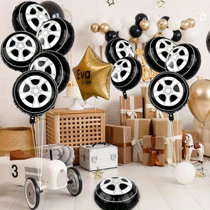 18-Inch Racing Tyre Foil Balloon | High-Speed Party Decor for Race & Car Themes 🏁🛞🎈