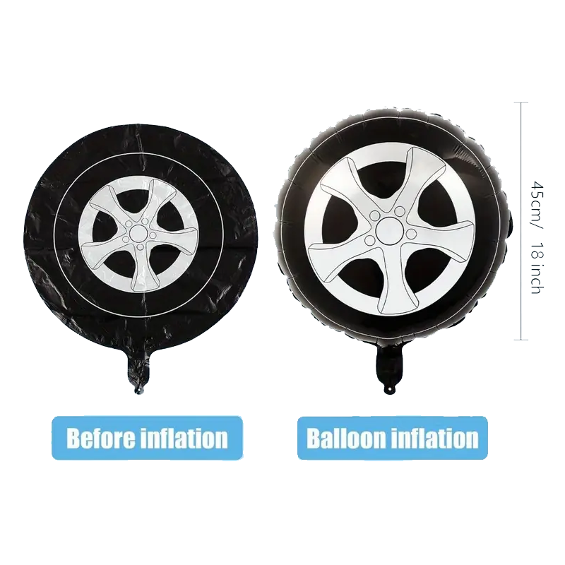 18-Inch Racing Tyre Foil Balloon | High-Speed Party Decor for Race & Car Themes 🏁🛞🎈