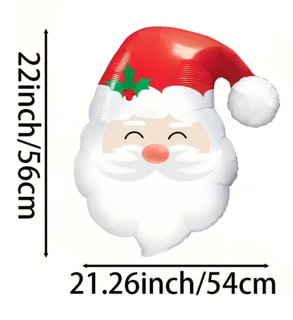 56cm Santa Face Foil Balloon | Festive Christmas Party Decoration 🎅🎈
