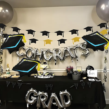 Graduation Hat Foil Balloons | Celebrate Academic Achievements in Style 🎓🎈