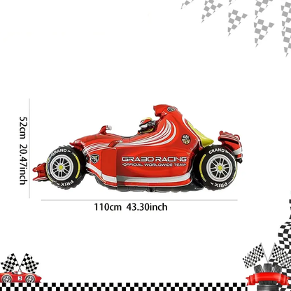 43-Inch Red Grand Prix Race Car Foil Balloon | Ultimate Racing-Themed Party Decoration 🏎️🎈🏁