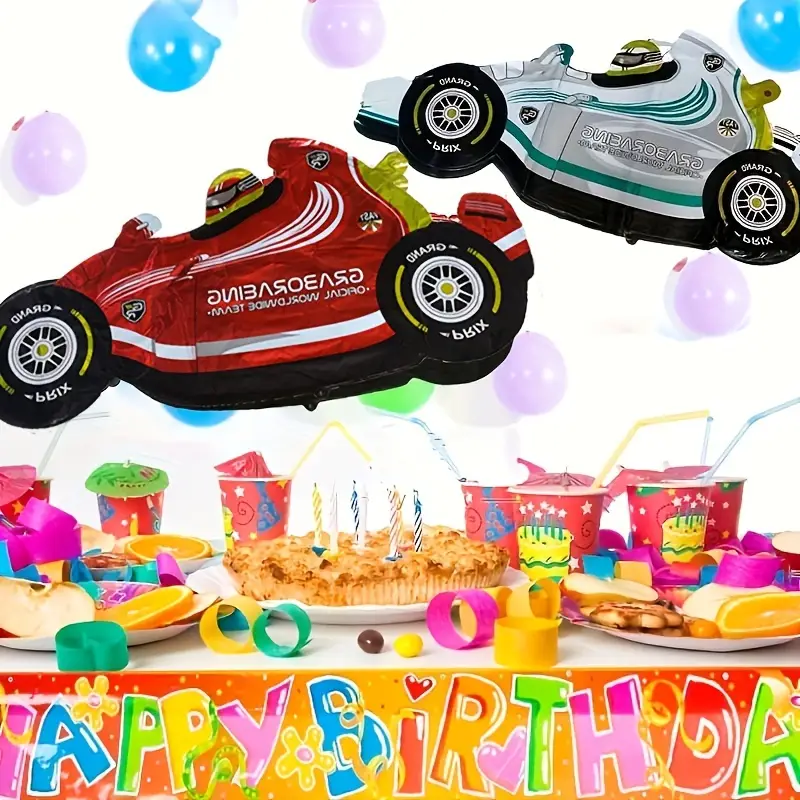 43-Inch Red Grand Prix Race Car Foil Balloon | Ultimate Racing-Themed Party Decoration 🏎️🎈🏁