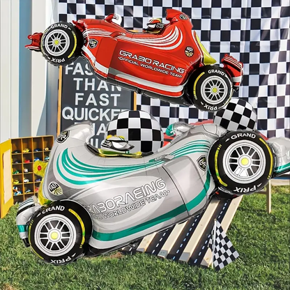 43-Inch Red Grand Prix Race Car Foil Balloon | Ultimate Racing-Themed Party Decoration 🏎️🎈🏁