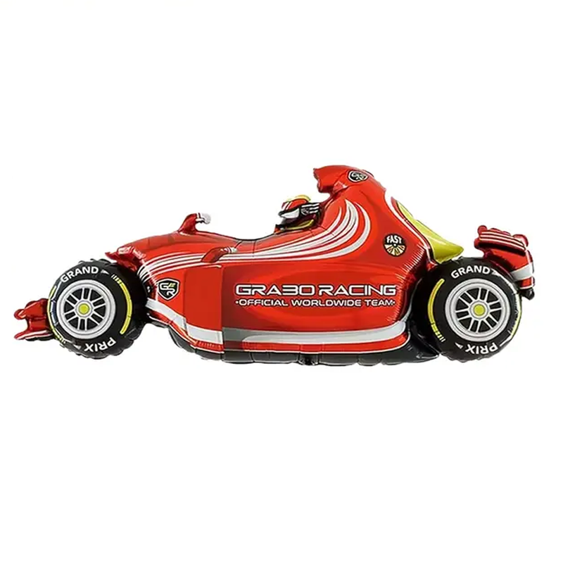 43-Inch Red Grand Prix Race Car Foil Balloon | Ultimate Racing-Themed Party Decoration 🏎️🎈🏁