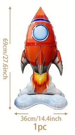 Rocket Foil Balloon | Space-Themed Party Decoration 🚀👨‍🚀🎈