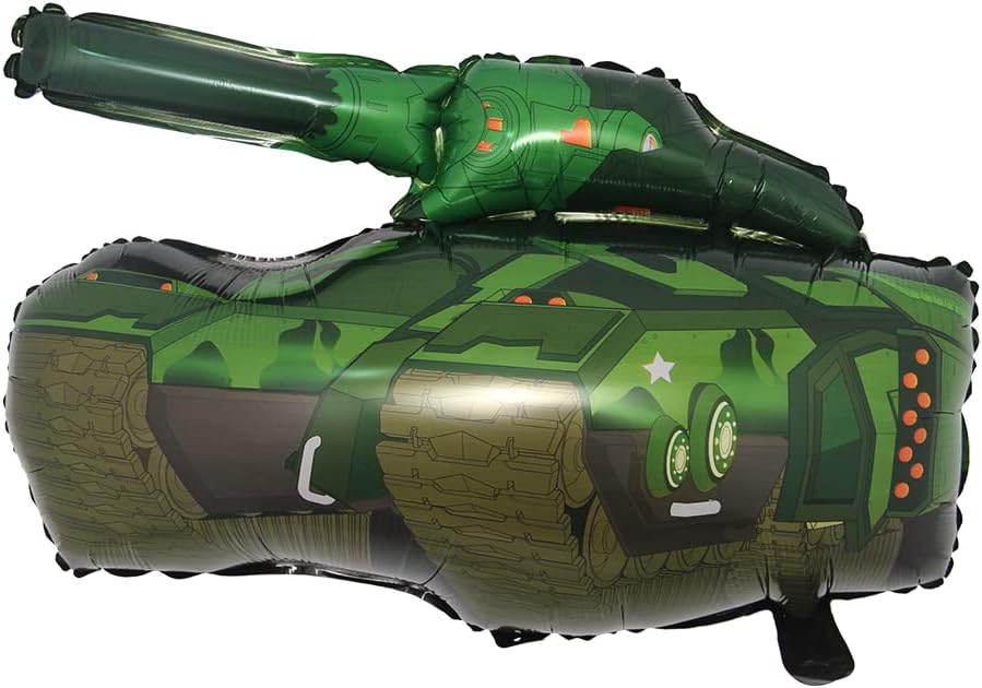 28-Inch Military Tank Foil Balloon | Action-Packed Party Decoration for Army & Combat Themes 🎖️🎈