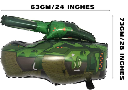 28-Inch Military Tank Foil Balloon | Action-Packed Party Decoration for Army & Combat Themes 🎖️🎈